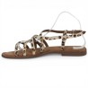 Nisha - Flat sandal with thin leopard straps - Sandale femme 42, 43, 44, 45 - Shoesissime