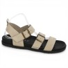 Yuma - Sandal with black and beige anatomical sole - Nu pieds femme 42, 43, 44, 45 - Shoesissime