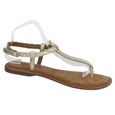 Ibiza - Women's golden flip-flop large size - Nude-footed women 42, 43, 44, 45 - Shoesissime