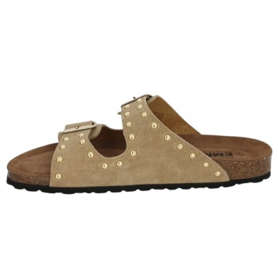 mule réglable 2 brides beige clou dorés femme 42, 43, 44, 45 Shoesissime, vue intérieure