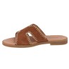 Claquette Remonte velours marron surpiqures beige 42, 43, 44, 45 femme Shoesissime, vue intérieure