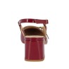 Escarpin vernis rouge ouvert au talon grande taille femme Shoesissime, vue arrière