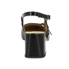 escarpin grande pointure vernis noir talon stable Shoesissime, vue arrière