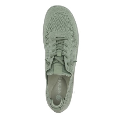 D3G02-52 baskets stretch vert Remonte 42, 43, 44, 45 femme Shoesissime, vue dessus