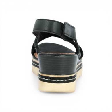 Romane - D2L59-02 Nu-pieds cuir camel Remonte - Sandale compensée 42, 43, 44, 45 - Shoesissime