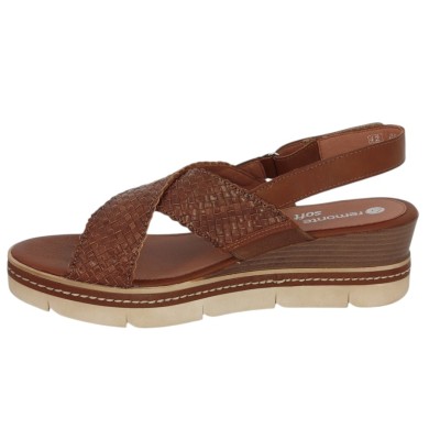 D2L59-24 Sandale brides croisées Camel Remonte grande taille femme Shoesissime, vue intérieure