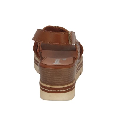 D2L59-24 Sandale brides croisées Camel Remonte 42, 43, 44, 45 femme Shoesissime, vue arrière