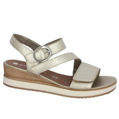 D6466-90 Sandale Remonte 3 brides réglables grande taille femme Shoesissime, vue profil