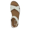 nu-pieds blanc confortable femme remonte grande pointure, vue dessus