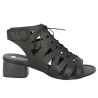 R8776-00 Sandale noire à lacets Remonte grande taille femme Shoesissime, vue coté