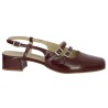 Kate - Sling back small heel burgundy - Escarpins femme grande taille - Shoesissime