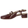 Kate - Sling back small heel burgundy - Escarpins femme grande taille - Shoesissime