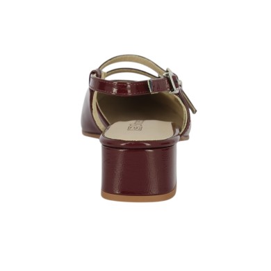 escarpin sling back vernis bordeaux petit talon femme 42, 43, 44, 45 Shoesissime, vue arrière