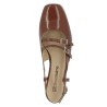 escarpin petit talon vernis marron sling back grande taille femme Shoesissime, vue dessus