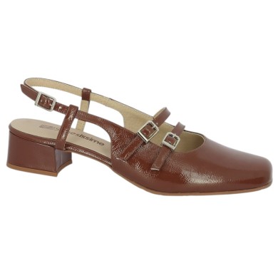 Kate - Burgundy patent slippers 42, 43, 44, 45 - Sling back grande pointure - Shoesissime