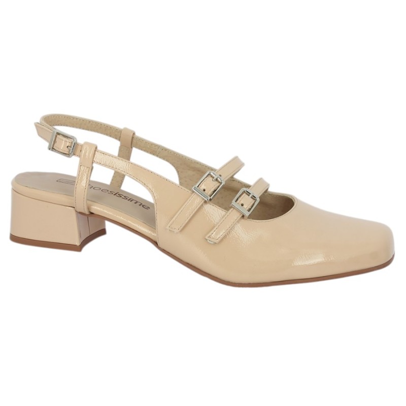 babies femme beige nude 42, 43, 44, 45 Shoesissime, vue profil