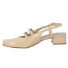 escarpin sling back vernis beige 2 brides femme 42, 43, 44, 45 Shoesissime, vue intérieure