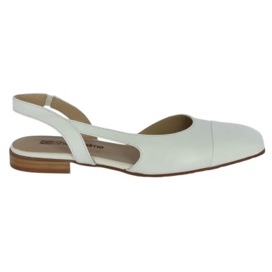 chaussures blanche bout vernis grande taille femme Shoesissime, vue coté