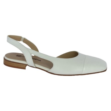 chaussures blanche bout vernis 42, 43, 44, 45 femme Shoesissime, vue profil