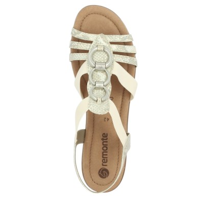R3605-90 Sandale Remonte grande pointure confort élastiquée Shoesissime, vue coté