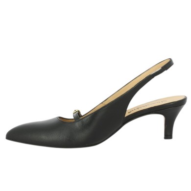 Escarpin noir sling back talon fin 42, 43, 44, 45 Shoesissime, vue intérieure