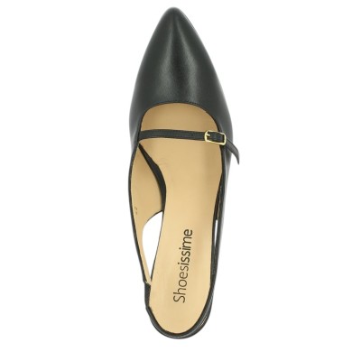 Escarpin noir élégant grande taille femme Shoesissime, vue dessus