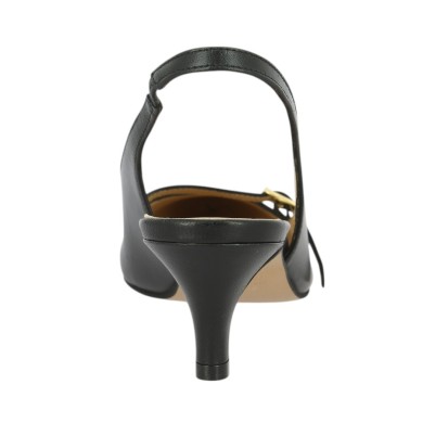 Escarpin noir sling back talon fin grande pointure Shoesissime, vue arrière