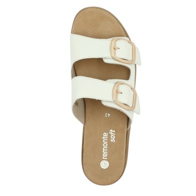 mule blanche 2 brides scratch D0Q66-80 Remonte grande taille Shoesissime, vue dessus