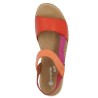 D3J50-38 Nu-pieds grande pointure multicolore orange rouge rose Remonte, vue coté