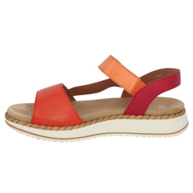 D3J50-38 Sandale  multicolore orange rouge rose 42, 43, 44, 45 Remonte, vue intérieure