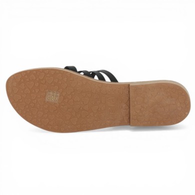 Hope - Sandales entre doigts straes fines noires - Sandals fashion plus size - Shoesissime