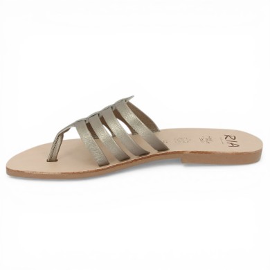Sandalette femme grande taille entredoigts cuir bronze Ria Menarca Shoesissime, vue intérieure
