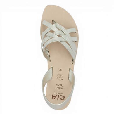 Jade - Minorquine gold straps 42, 43, 44, 45 - Sandals Ria grande taille femme - Shoesissime