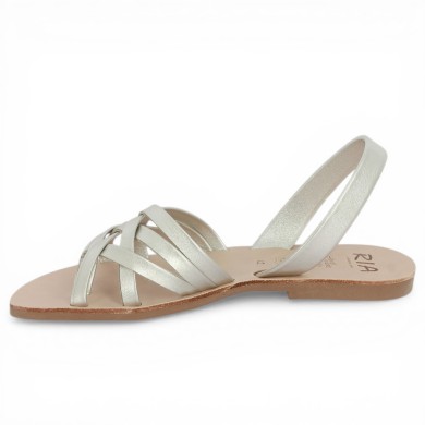 Nu-pieds doré brides fines chic 42, 43, 44, 45 femme Shoesissime, vue intérieure