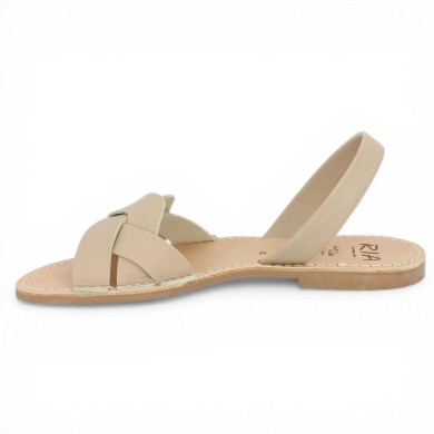 Amal - Minorquines gold braided - Ria 42, 43, 44, 45 women's sandals - Shoesissime