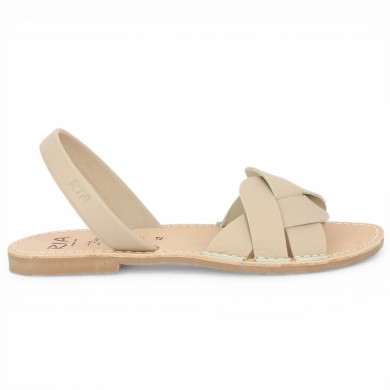 Amal - Minorquines gold braided - Ria 42, 43, 44, 45 women's sandals - Shoesissime