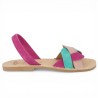 Ria Sandale tressée multicolore grande taille femme Shoesissime, vue coté