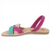Ria nu-pied tressée rose fushia grande taille femme Shoesissime, vue intérieure