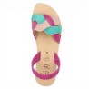 Amal - Minorquines multicolor braided - Ria large size sandals for women - Shoesissime