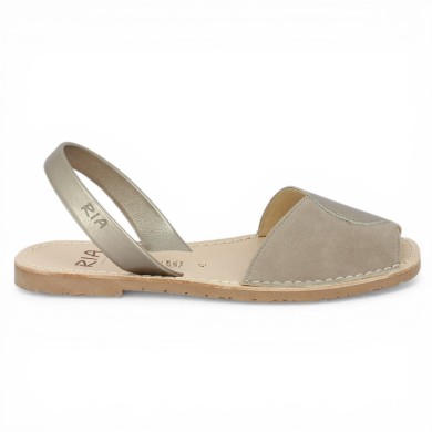 Adele - Sandale Minorquine Taupe Femme - Sandal Ria 42, 43, 44, 45 - Shoesissim