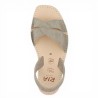 Sandale Ria grande pointure femme velours taupe 42, 43, 44, 45, vue dessus