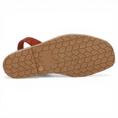 Eve - Sandals Ria Menorca nubuck brick - Barefoot Minorquine large size - Shoesissime