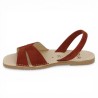 Eve - Sandals Ria Menorca nubuck brick - Barefoot Minorquine large size - Shoesissime