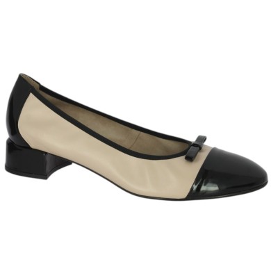 Patricia - Ballerina small two-tone heel - Ballerina large size - Shoesissime