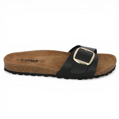 Liam - Black mule with anatomical sole - Claquette grande taille - Shoesissime