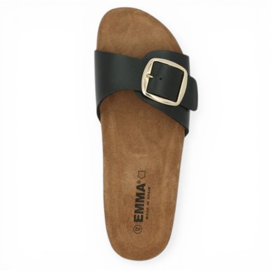 Liam - Black mule with anatomical sole - Claquette grande taille - Shoesissime