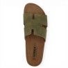 Mule vert kaki femme grande pointure semelle anatomique Shoesissime, vue dessus