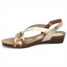 Sandale cuir femme camel et dorée Shoesissime, vue intérieure