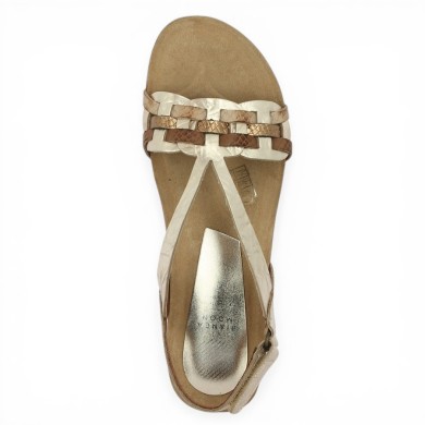 Erin - Sandale artisanale dorée - Sandale Xapatan grande pointure - Shoesissime