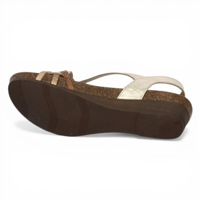 Erin - Sandale artisanale dorée - Sandale Xapatan grande pointure - Shoesissime